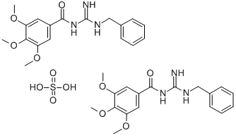 Benzamide, N-(benzylamidino)-3,4,5-trimethoxy-, sulfate (2:1),20801-65-4,结构式