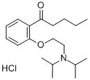 1-[2-[2-(ジイソプロピルアミノ)エトキシ]フェニル]-1-ペンタノン・塩酸塩 化学構造式