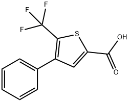 4-苯基-5-(三氟甲基)噻吩-2-羧基 酸, 208108-76-3, 结构式