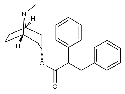 α-Phenylbenzenepropionic acid 8-methyl-8-azabicyclo[3.2.1]octan-3-yl ester Structure