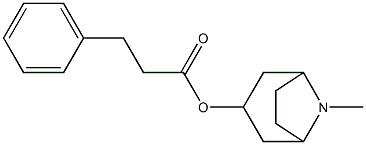 (1R,5S)-8-メチル-8-アザビシクロ[3.2.1]オクタン-3α-イル=3-フェニルプロピオナート 化学構造式