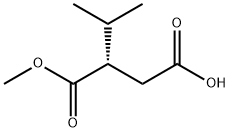 (S)-3-メトキシカルボニル-4-メチルペンタン酸 化学構造式