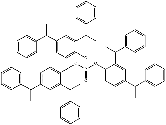 りん酸トリス[2,4-ビス(1-フェニルエチル)フェニル] 化学構造式