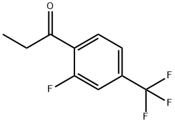 2'-フルオロ-4'-(トリフルオロメチル)プロピオフェノン 化学構造式