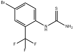 1-(4-ブロモ-2-トリフルオロメチルフェニル)-2-チオ尿素 化学構造式