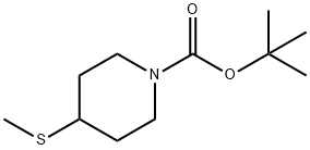 tert-butyl 4-(methylthio)piperidine-1-carboxylate Struktur