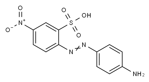 4-nitro-4'-aminoazobenzene-2-sulfonic acid Structure