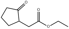 2-オキソシクロペンタン酢酸エチル 化学構造式