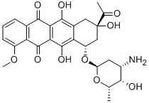 柔红霉素, 20830-81-3, 结构式