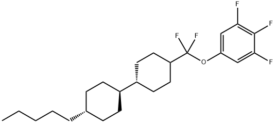 4-[difluoro(3,4,5-trifluorophenoxy)Methyl]-4'-pentyl-1,1'-bi(cyclohexyl) Structure