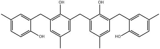 2,2'-メチレンビス[6-(2-ヒドロキシ-5-メチルベンジル)-p-クレゾール] 化学構造式