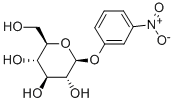 3-ニトロフェニルβ-D-グルコピラノシド 化学構造式