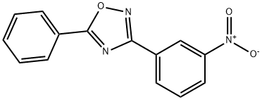3-(3-ニトロフェニル)-5-フェニル-1,2,4-オキサジアゾール 化学構造式