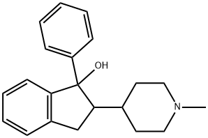 2-(1-methyl-4-piperidyl)-1-phenyl-2,3-dihydroinden-1-ol 结构式