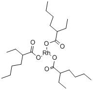 トリス(2-エチルヘキサン酸)ロジウム(III) 化学構造式
