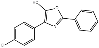 5-Oxazolol,  4-(4-chlorophenyl)-2-phenyl- 化学構造式