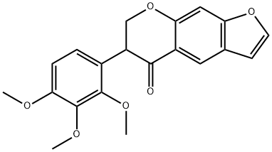 6,7-Dihydro-6-(2,3,4-trimethoxyphenyl)-5H-furo[3,2-g][1]benzopyran-5-one 结构式