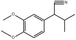 3,4-ジメトキシ-α-(1-メチルエチル)ベンゼンアセトニトリル 化学構造式