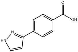 4-(1H-3-吡唑基)苯甲酸, 208511-67-5, 结构式