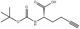(2S)-2-[[叔丁氧羰基]氨基]-5-己炔酸, 208522-16-1, 结构式