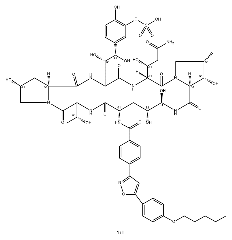 Micafungin sodium Structure