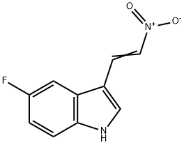5‐フルオロ‐3‐(2‐ニトロビニル)インドール 化学構造式