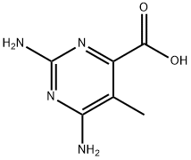 2,6-ジアミノ-5-メチル-4-ピリミジンカルボン酸 化学構造式