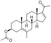 3β-アセチルオキシ-6-メチルプレグナ-5,16-ジエン-20-オン 化学構造式