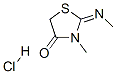 3-methyl-2-(methylimino)thiazolidin-4-one monohydrochloride Structure