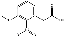 3-甲氧基-2-硝基苯乙酸, 20876-31-7, 结构式