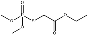 Phosphorothioic acid, O,O-dimethyl ester, S-ester with ethyl mercaptoa cetate Structure