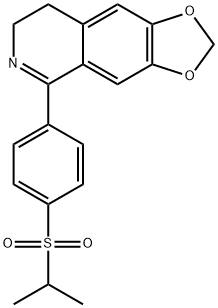 7,8-Dihydro-5-[4-(isopropylsulfonyl)phenyl]-1,3-dioxolo[4,5-g]isoquinoline 结构式