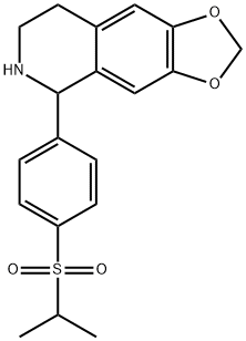 5,6,7,8-テトラヒドロ-5-[4-(イソプロピルスルホニル)フェニル]-1,3-ジオキソロ[4,5-g]イソキノリン 化学構造式