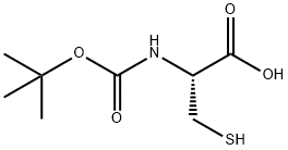 N-(tert-ブトキシカルボニル)-L-システイン 化学構造式