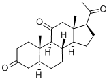 5α-プレグナン-3,11,20-トリオン 化学構造式