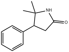 5,5-二甲基-4-苯基吡咯烷-2-酮 结构式
