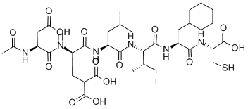 AC-ASP-D-GLA-LEU-ILE-BETA-CYCLOHEXYL-ALA-CYS-OH Struktur