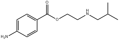 p-アミノ安息香酸2-(イソブチルアミノ)エチル 化学構造式