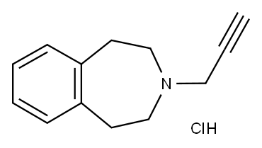 3-Propargyl-2,3,4,5-tetrahydro-1H-3-benzazepine hydrochloride Structure