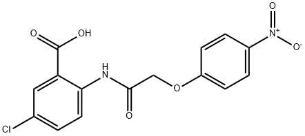 5-chloro-2-[[2-(4-nitrophenoxy)acetyl]amino]benzoic acid Struktur