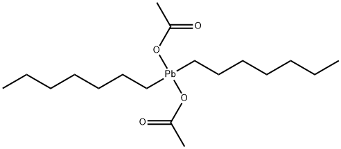 Plumbane, bis(acetyloxy)diheptyl- Structure