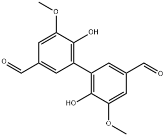 2,2'-ジヒドロキシ-3,3'-ジメトキシ-5,5'-ジホルミルビフェニル 化学構造式