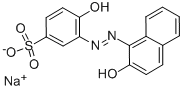 4-ヒドロキシ-3-[(2-ヒドロキシ-1-ナフタレニル)アゾ]ベンゼンスルホン酸ナトリウム 化学構造式