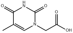 (5-メチル-2,4-ジオキソ-3,4-ジヒドロ-2H-ピリミジン-1-イル)酢酸 化学構造式