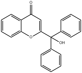 2-(Hydroxydiphenylmethyl)-4H-1-benzopyran-4-one Structure