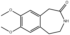 7,8-ジメトキシ-2,3,4,5-テトラヒドロ-1H-3-ベンゾアゼピン-2-オン 化学構造式