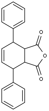 4,7-diphenyl-3a,4,7,7a-tetrahydroisobenzofuran-1,3-dione 化学構造式