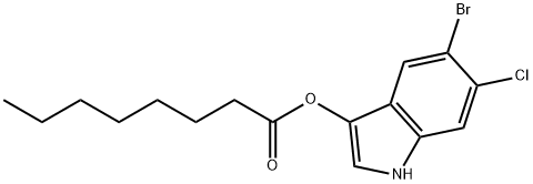 5-BROMO-6-CHLORO-3-INDOLYL CAPRYLATE 化学構造式