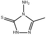 4-氨基-5-甲基-4H-3-巯基-1,2,4-三唑, 20939-15-5, 结构式