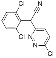 2-(6-クロロピリダジン-3-イル)-2-(2,6-ジクロロフェニル)アセトニトリル 化学構造式